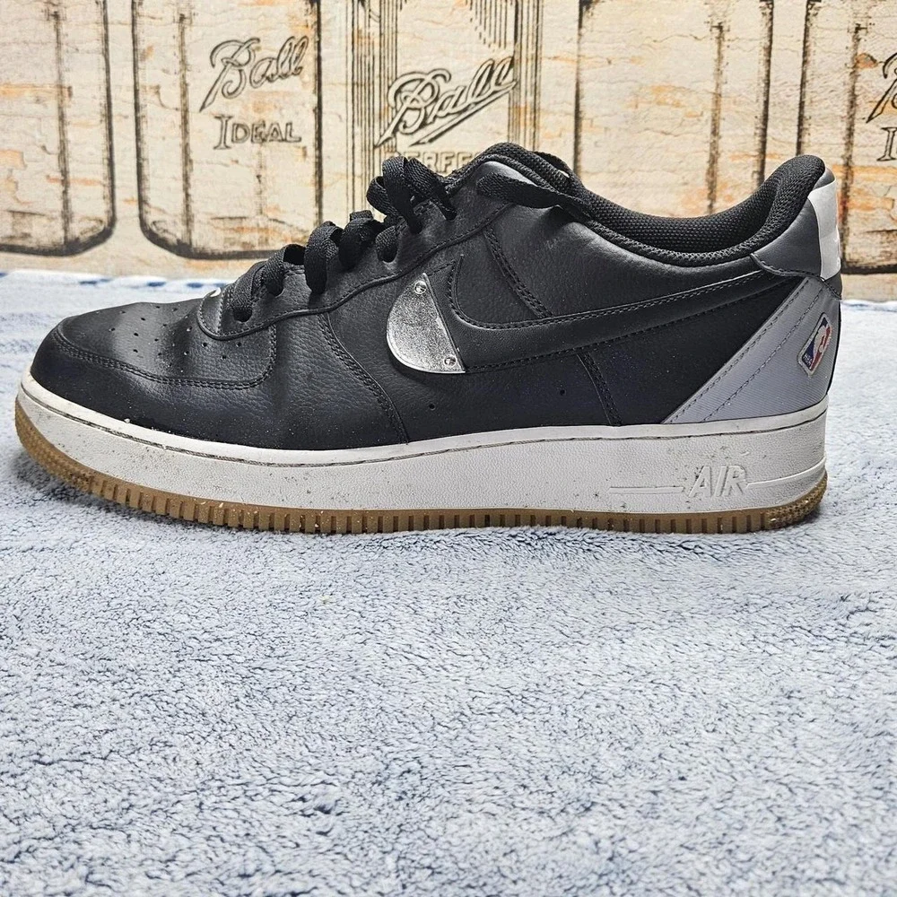 Nike Air Force 1 '07 LV8 x NBA Black Wolf Grey CT2298 001 Men's 13